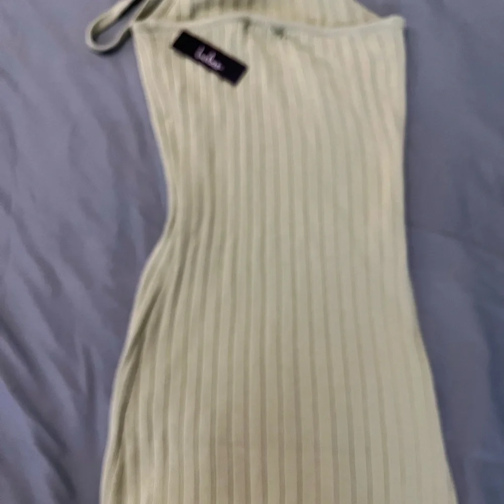 Lulus It's a Trend Light Green Ribbed Knit Halter Sweater Dress - Picture 7 of 9